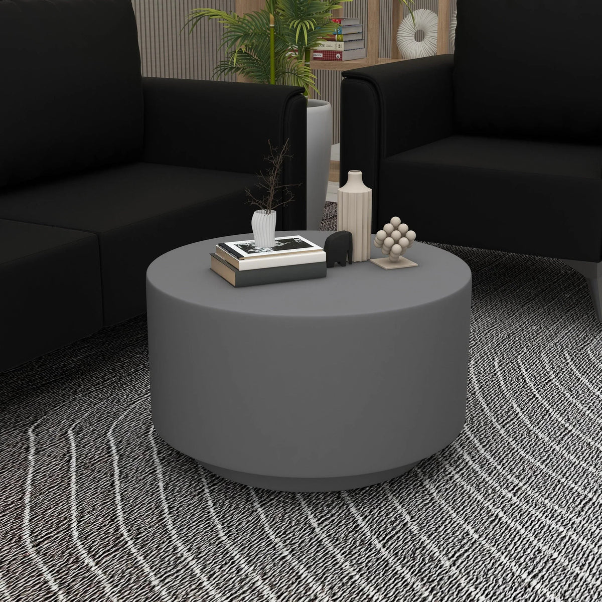 Terra 36" Round Coffee Table in Fiberstone for Indoor and Outdoor - Elax Furniture