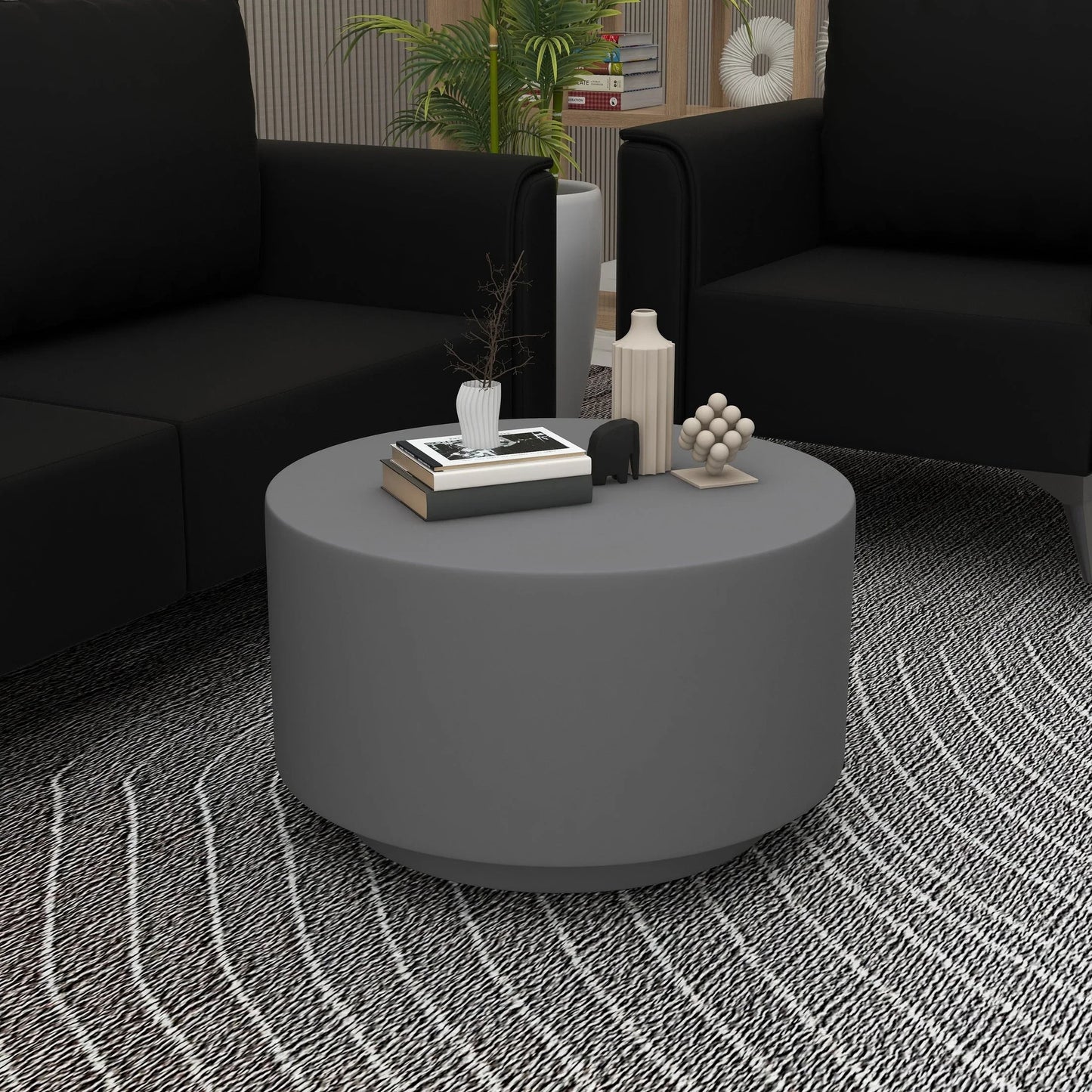 Terra 36" Round Coffee Table in Fiberstone for Indoor and Outdoor - Elax Furniture