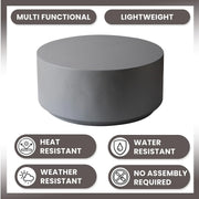 Terra 36" Round Coffee Table in Fiberstone for Indoor and Outdoor - Elax Furniture