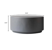 Terra 36" Round Coffee Table in Fiberstone for Indoor and Outdoor - Elax Furniture