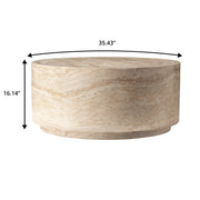 Terra 36" Round Coffee Table in Fiberstone for Indoor and Outdoor - Elax Furniture