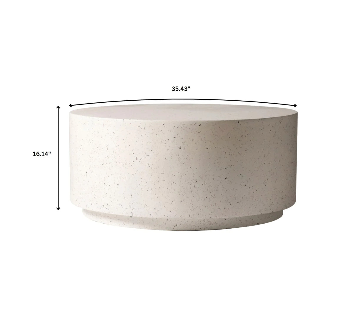Terra 36" Round Coffee Table in Fiberstone for Indoor and Outdoor - Elax Furniture