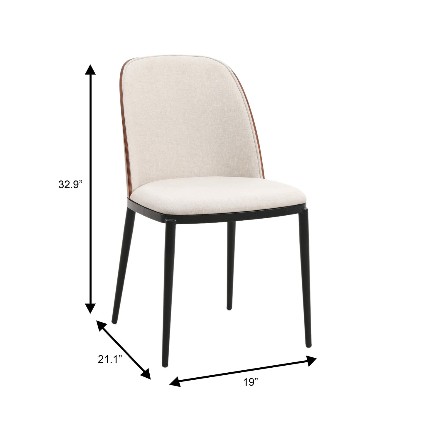 Verve 5-Piece Dining Set with 36" Round MDF Top Table and 4 Leather/Suede Fabric/Velvet Dining Side Chairs - Elax Furniture