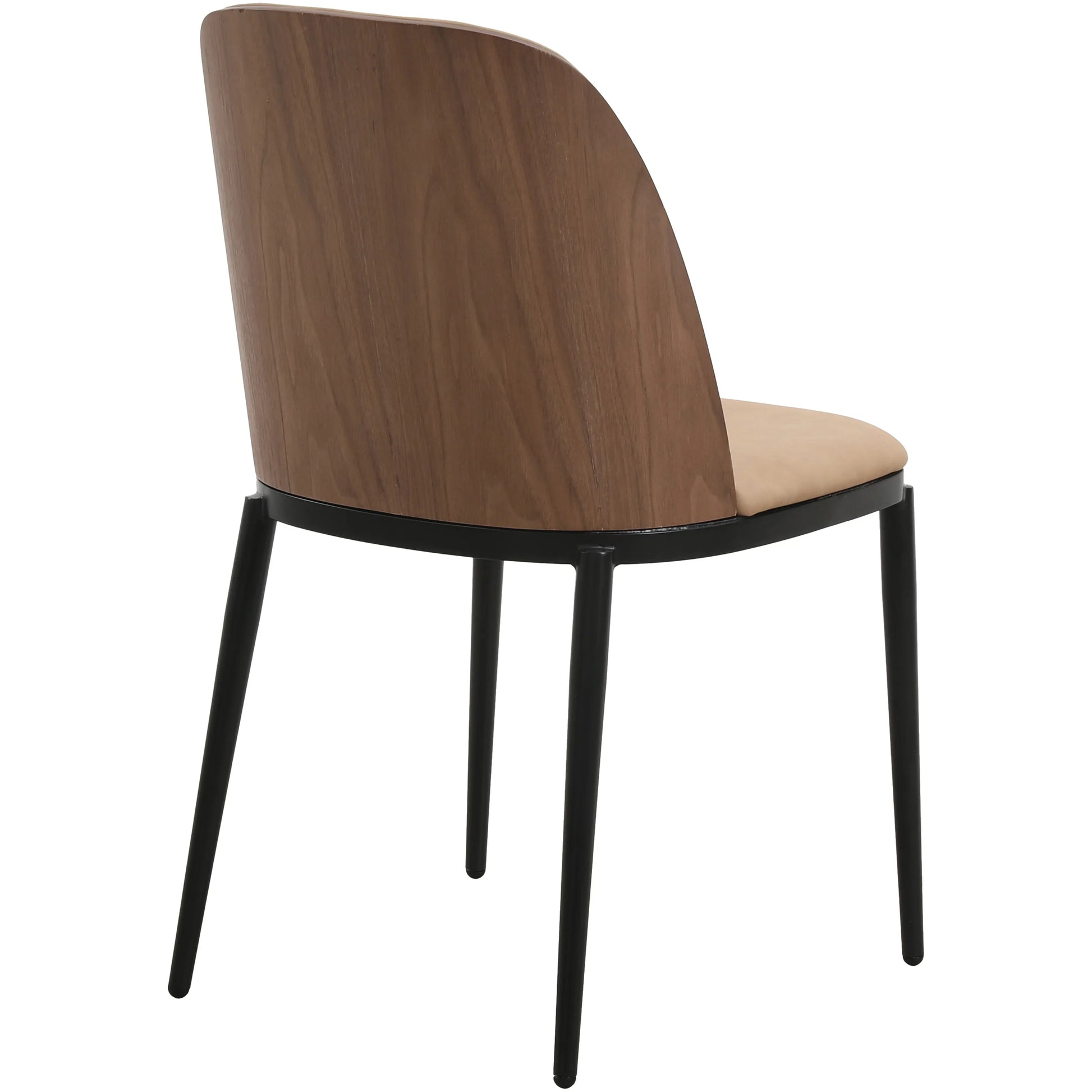 Ravenna 6-Piece Dining Set with 63" Rectangular Dining Table in Natural Wood MDF and 5 Leather/Fabric/Suede Fabric Dining Chairs - Elax Furniture