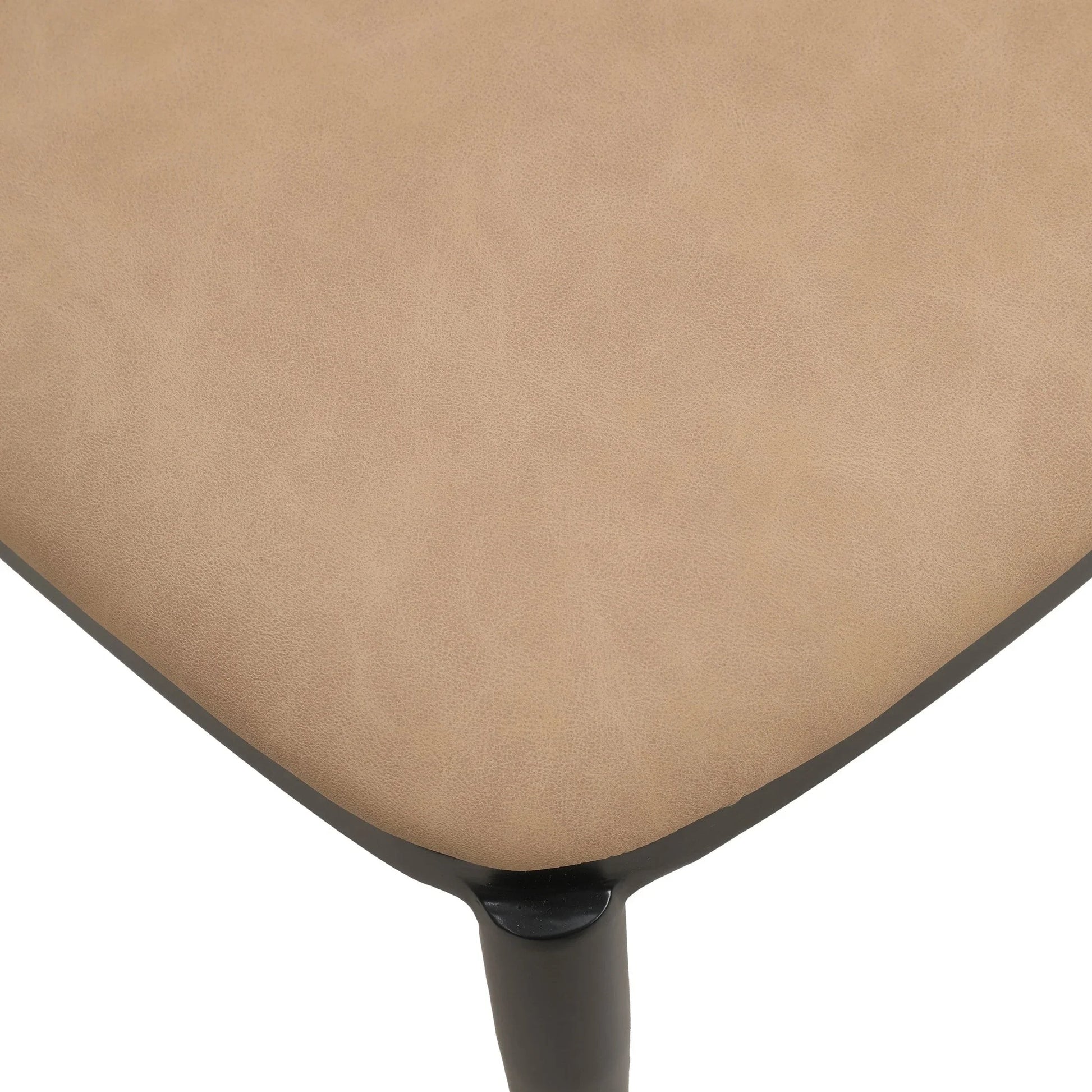 Tule Dining Side Chair with Upholstered Seat and Powder-Coated Steel Frame - Elax Furniture