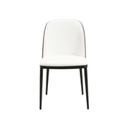 Verve 5-Piece Dining Set with 36" Round MDF Top Table and 4 Leather/Suede Fabric/Velvet Dining Side Chairs - Elax Furniture