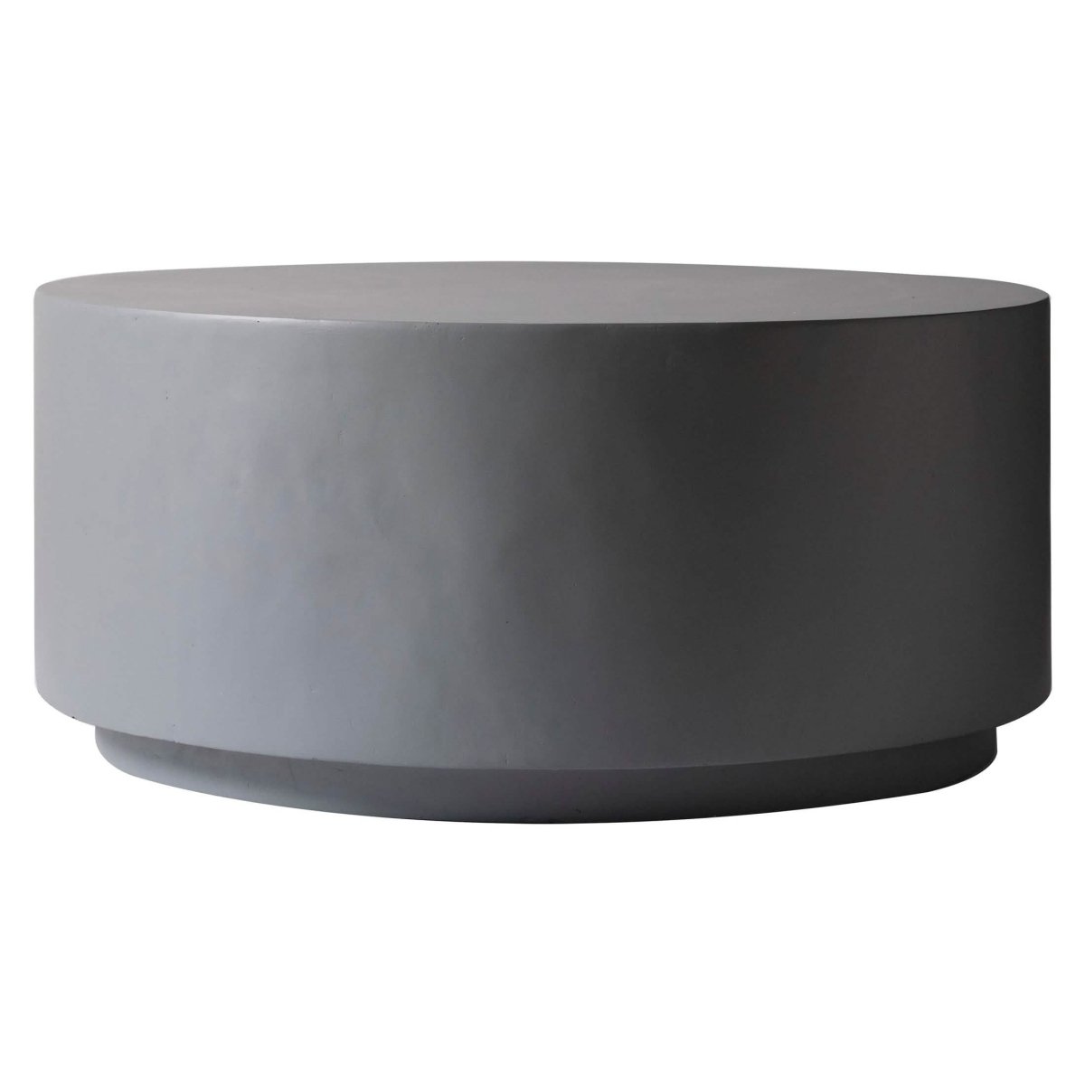 Terra 36" Round Coffee Table in Fiberstone for Indoor and Outdoor Grey Coffee Table LeisureMod