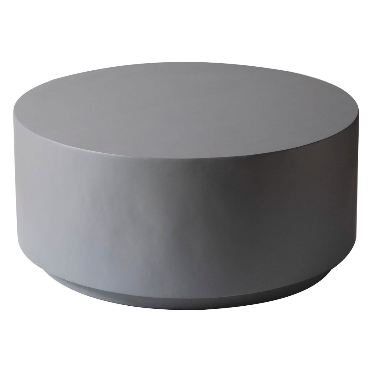 Terra 36" Round Coffee Table in Fiberstone for Indoor and Outdoor Grey Coffee Table LeisureMod