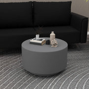 Terra 36" Round Coffee Table in Fiberstone for Indoor and Outdoor Grey Coffee Table LeisureMod