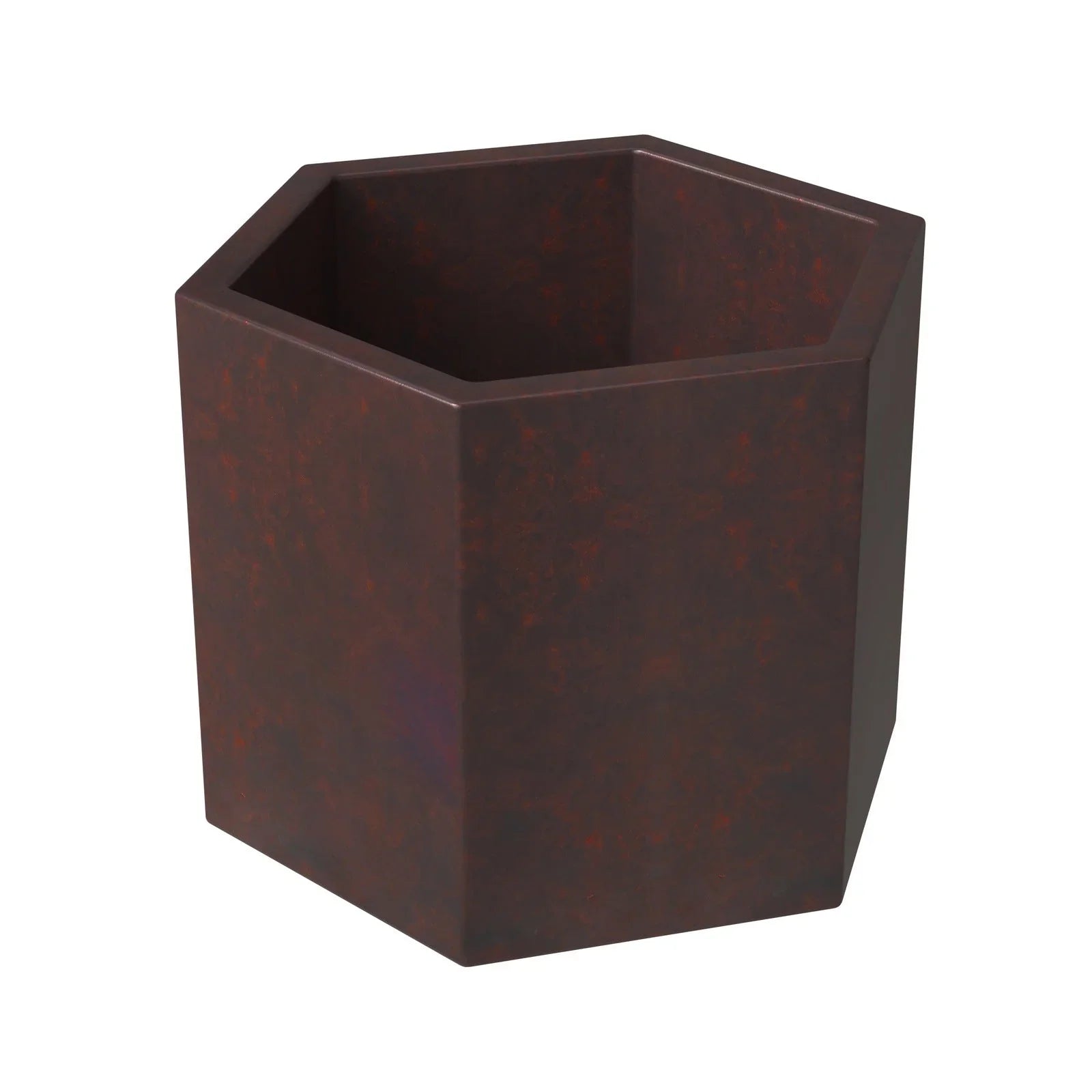Thicket Modern Fiberstone Planter - Hexagon Design Weather Resistant Plant Pot - Elax Furniture