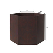 Thicket Modern Fiberstone Planter - Hexagon Design Weather Resistant Plant Pot - Elax Furniture