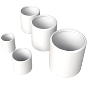 Tundra 5-Piece Fiberstone and MGO Clay Planter Set, Mid-Century Modern Round Planter Pot for Indoor and Outdoor - Elax Furniture