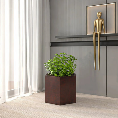 Thicket Modern Fiberstone Planter - Hexagon Design Weather Resistant Plant Pot - Elax Furniture