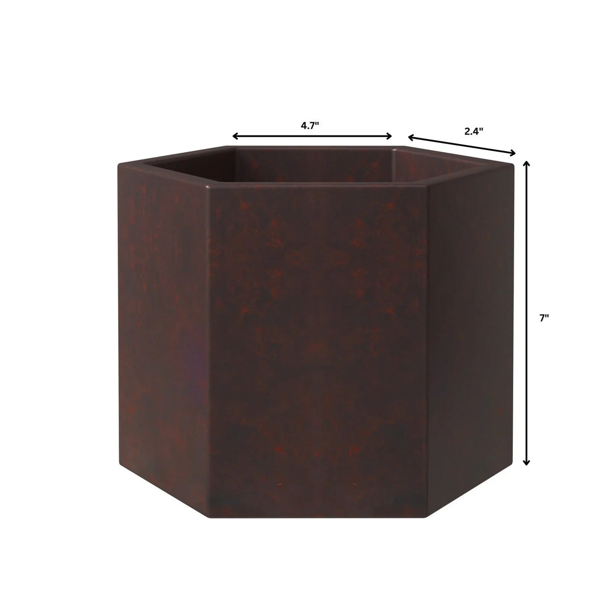 Thicket Modern Fiberstone Planter - Hexagon Design Weather Resistant Plant Pot - Elax Furniture