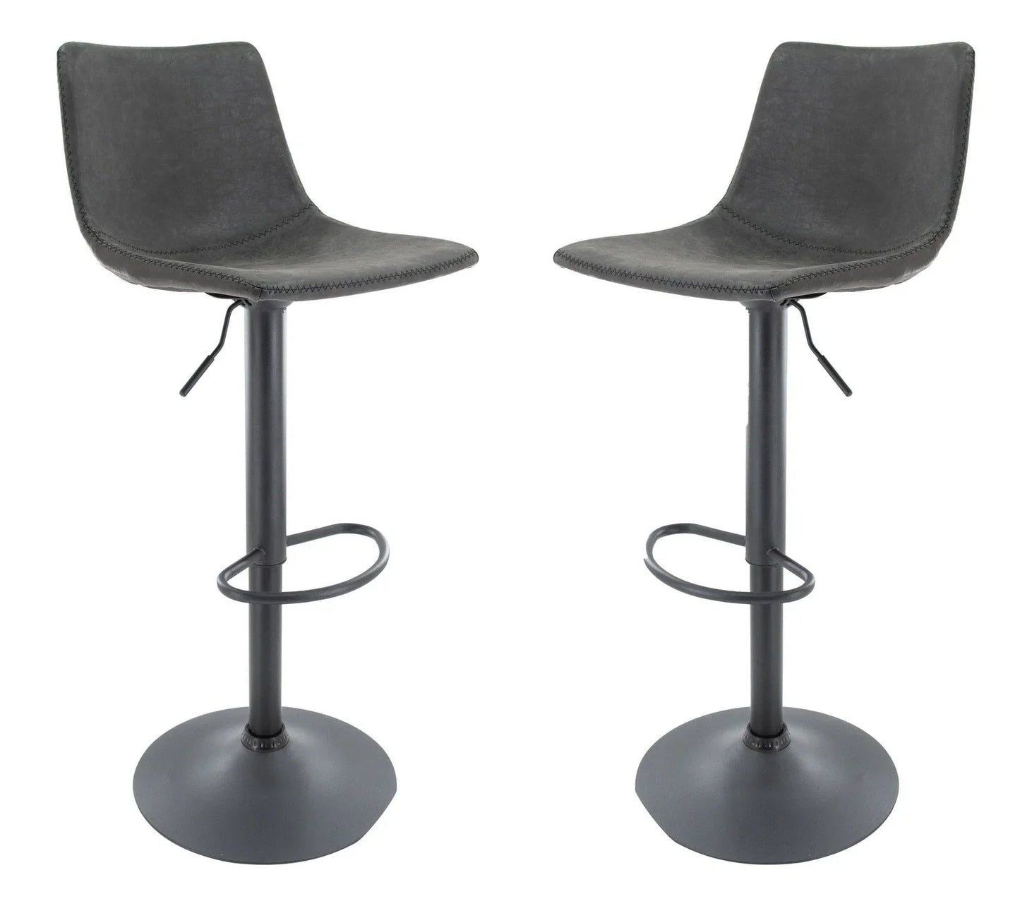 Tilbury Modem Adjustable Bar Stool With Footrest & 360-Degree Swivel Set of 2 - Elax Furniture