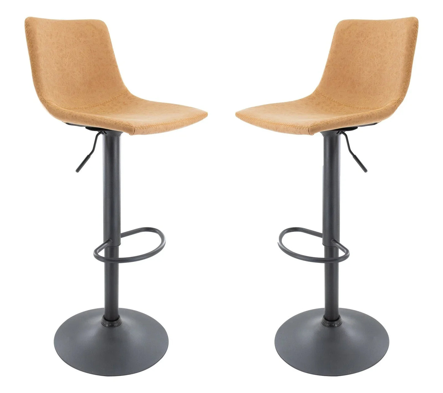 Tilbury Modem Adjustable Bar Stool With Footrest & 360-Degree Swivel Set of 2 - Elax Furniture