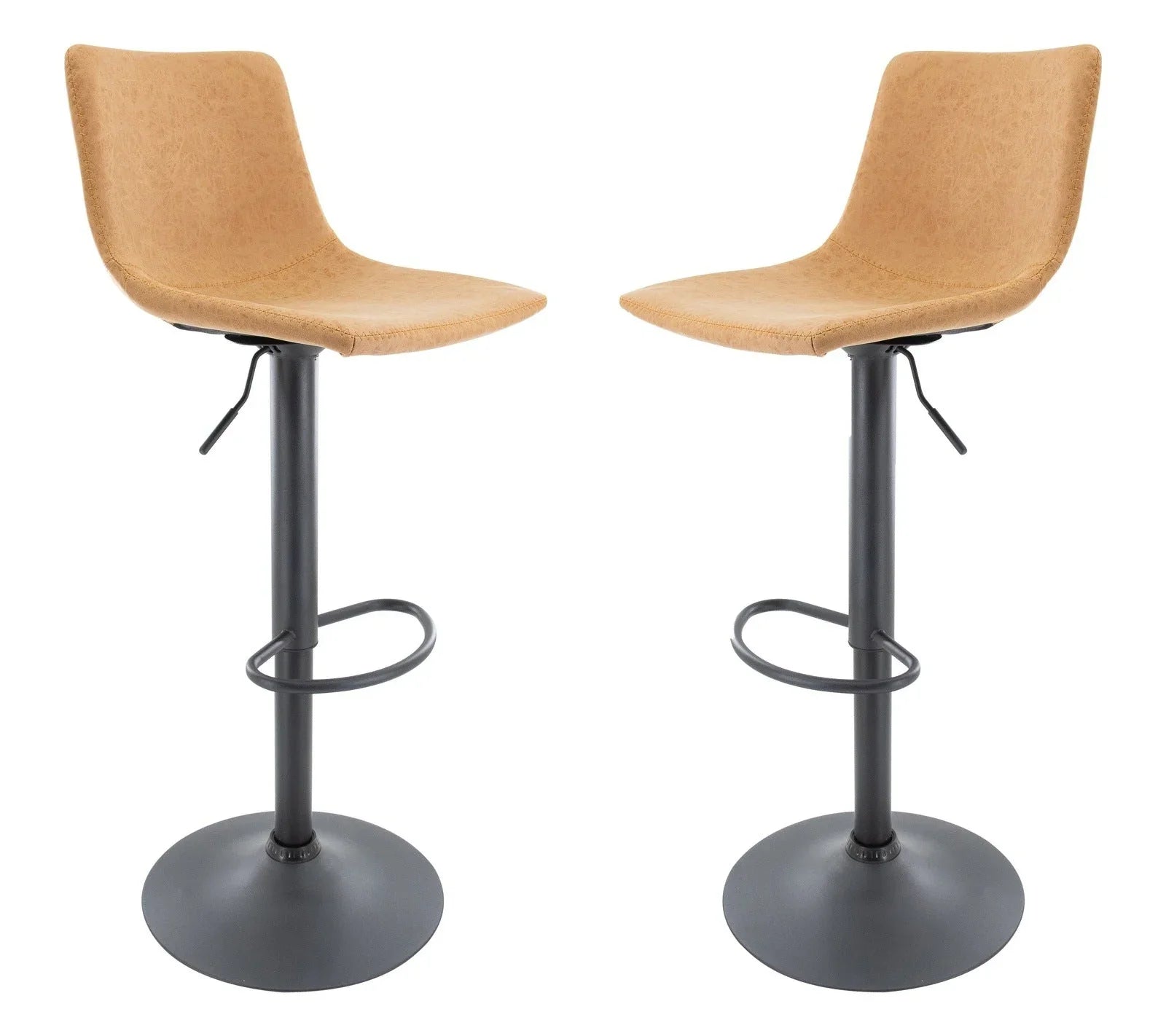 Tilbury Modem Adjustable Bar Stool With Footrest & 360-Degree Swivel Set of 2 - Elax Furniture