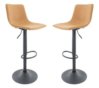 Tilbury Modem Adjustable Bar Stool With Footrest & 360-Degree Swivel Set of 2 - Elax Furniture