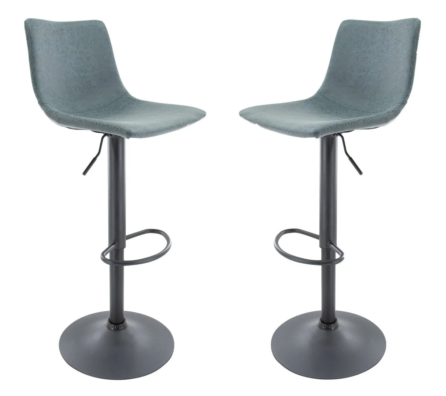 Tilbury Modem Adjustable Bar Stool With Footrest & 360-Degree Swivel Set of 2 - Elax Furniture