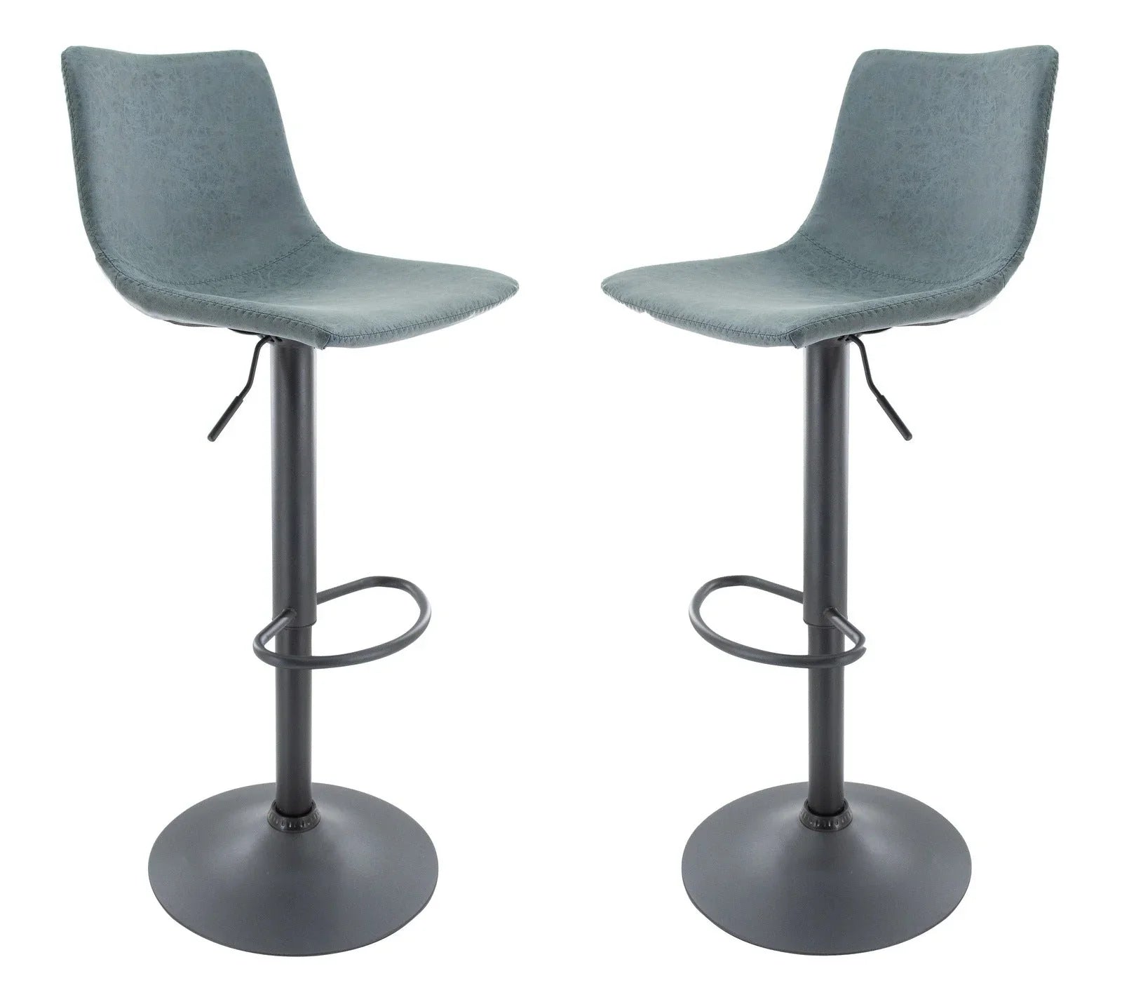 Tilbury Modem Adjustable Bar Stool With Footrest & 360-Degree Swivel Set of 2 - Elax Furniture