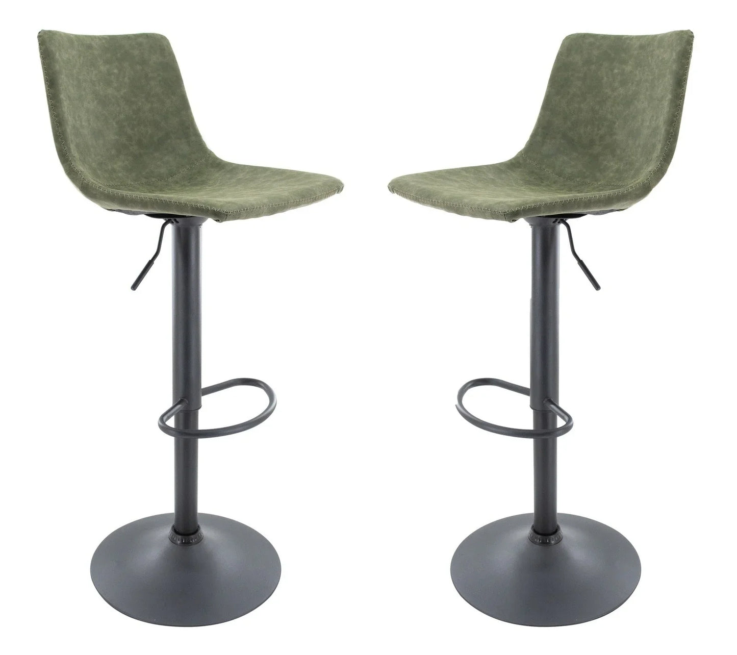 Tilbury Modem Adjustable Bar Stool With Footrest & 360-Degree Swivel Set of 2 - Elax Furniture