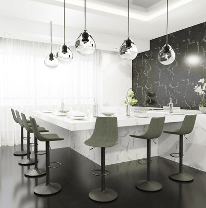 Tilbury Modern Adjustable Bar Stool with Footrest and 360-Degree Swivel - Elax Furniture