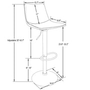 Tilbury Modern Adjustable Bar Stool with Footrest and 360-Degree Swivel - Elax Furniture