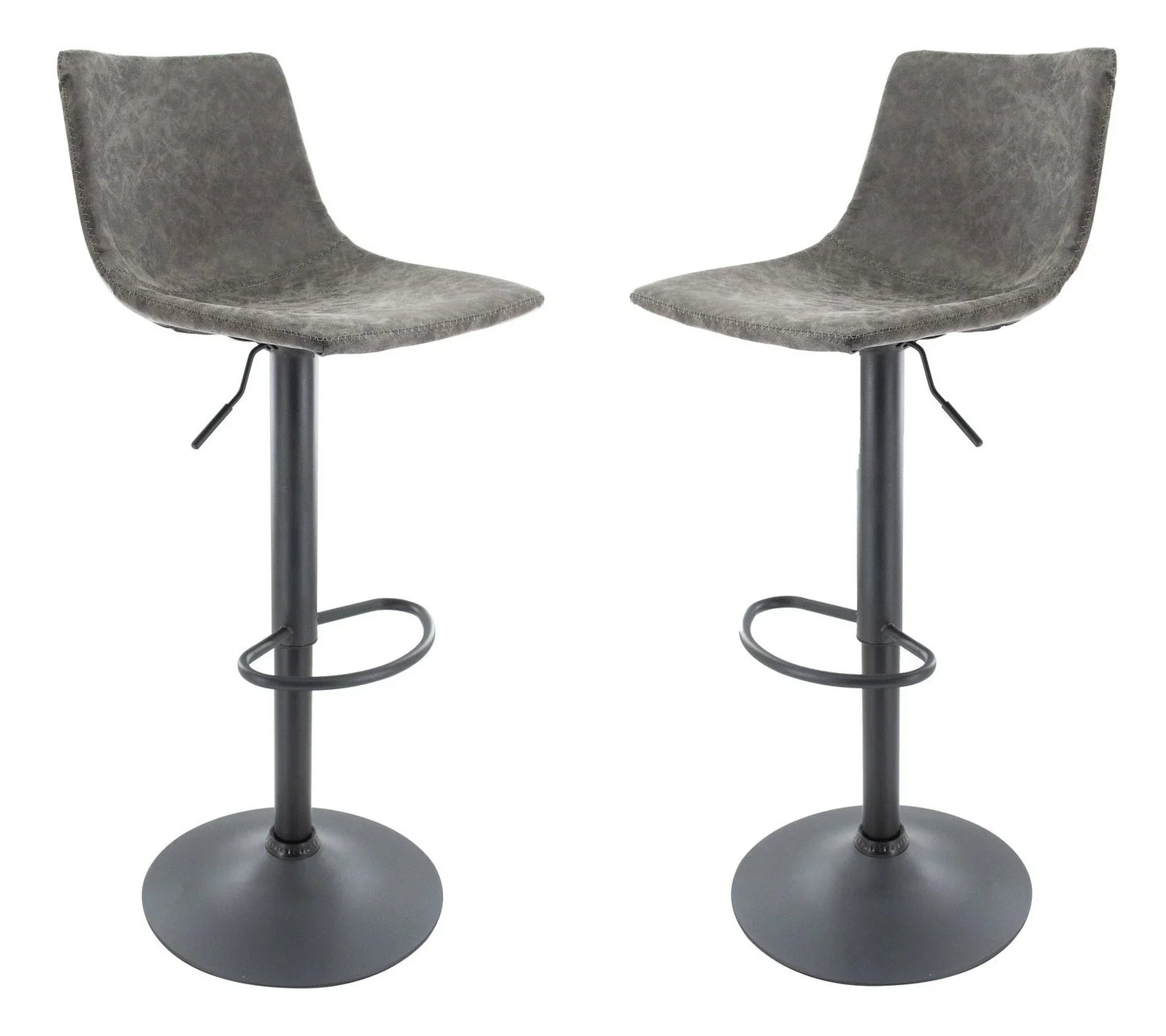 Tilbury Modem Adjustable Bar Stool With Footrest & 360-Degree Swivel Set of 2 - Elax Furniture