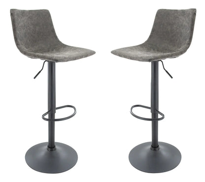Tilbury Modem Adjustable Bar Stool With Footrest & 360-Degree Swivel Set of 2 - Elax Furniture