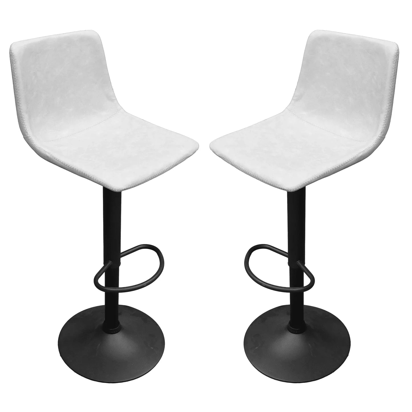 Tilbury Modem Adjustable Bar Stool With Footrest & 360-Degree Swivel Set of 2 - Elax Furniture