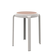 Tresse Mid-Century Modern Stackable Round Plastic Dining Stool for Kitchen and Dining Room - Elax Furniture