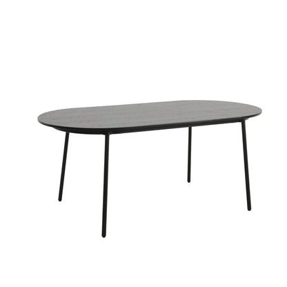 Tule 7-Piece Dining Set: Steel Frame, 6 Upholstered Chairs, 71'' Oval MDF Tabletop - Elax Furniture