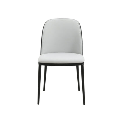 Tule 7-Piece Dining Set: Steel Frame, 6 Upholstered Chairs, 71'' Oval MDF Tabletop - Elax Furniture