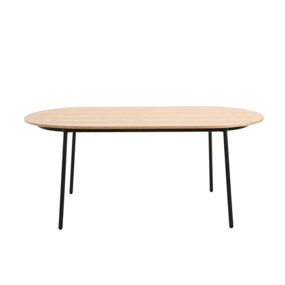 Tule 7-Piece Dining Set: Steel Frame, 6 Upholstered Chairs, 71'' Oval MDF Tabletop - Elax Furniture