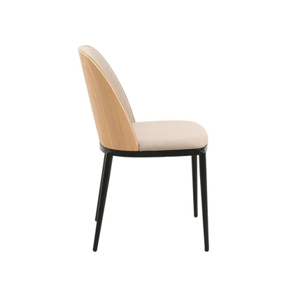 Tule 7-Piece Dining Set: Steel Frame, 6 Upholstered Chairs, 71'' Oval MDF Tabletop - Elax Furniture
