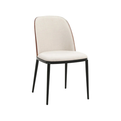 Tule 7-Piece Dining Set: Steel Frame, 6 Upholstered Chairs, 71'' Oval MDF Tabletop - Elax Furniture