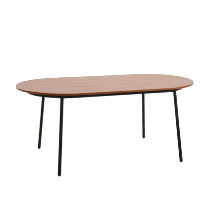 Tule 7-Piece Dining Set: Steel Frame, 6 Upholstered Chairs, 71'' Oval MDF Tabletop - Elax Furniture