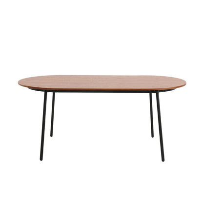 Tule 7-Piece Dining Set: Steel Frame, 6 Upholstered Chairs, 71'' Oval MDF Tabletop - Elax Furniture