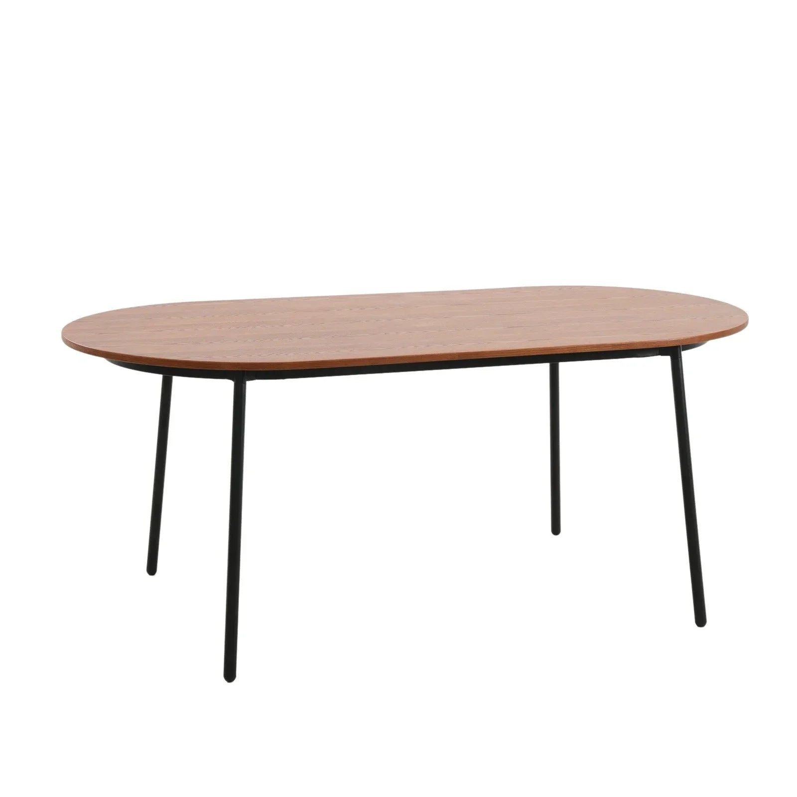 Tule 7-Piece Dining Set: Steel Frame, 6 Upholstered Chairs, 71'' Oval MDF Tabletop - Elax Furniture