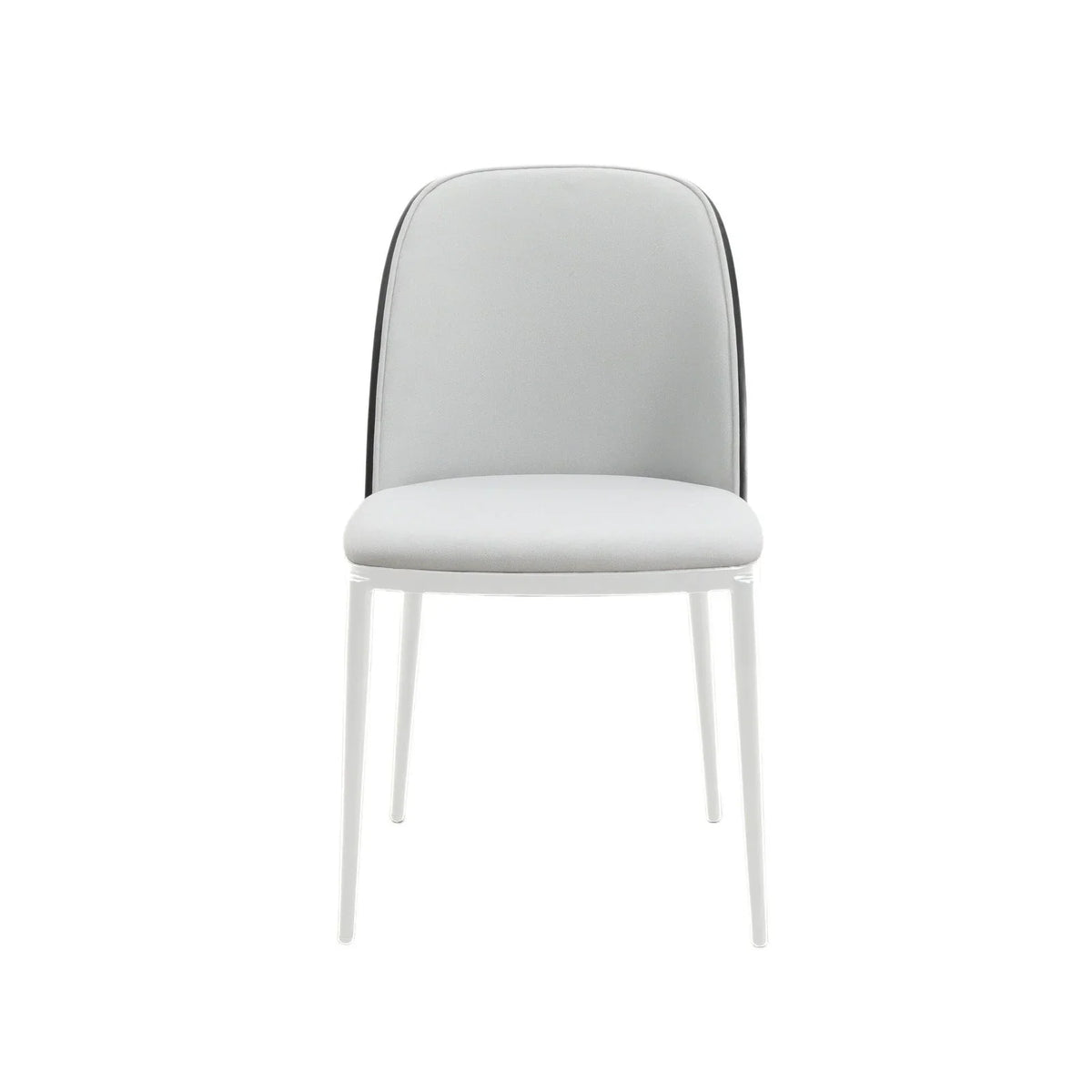 Tule 7-Piece Dining Set with 6 Upholstered Seat Dining Chairs in White Steel Frame and 71" Oval Dining Table with MDF Tabletop - Elax Furniture