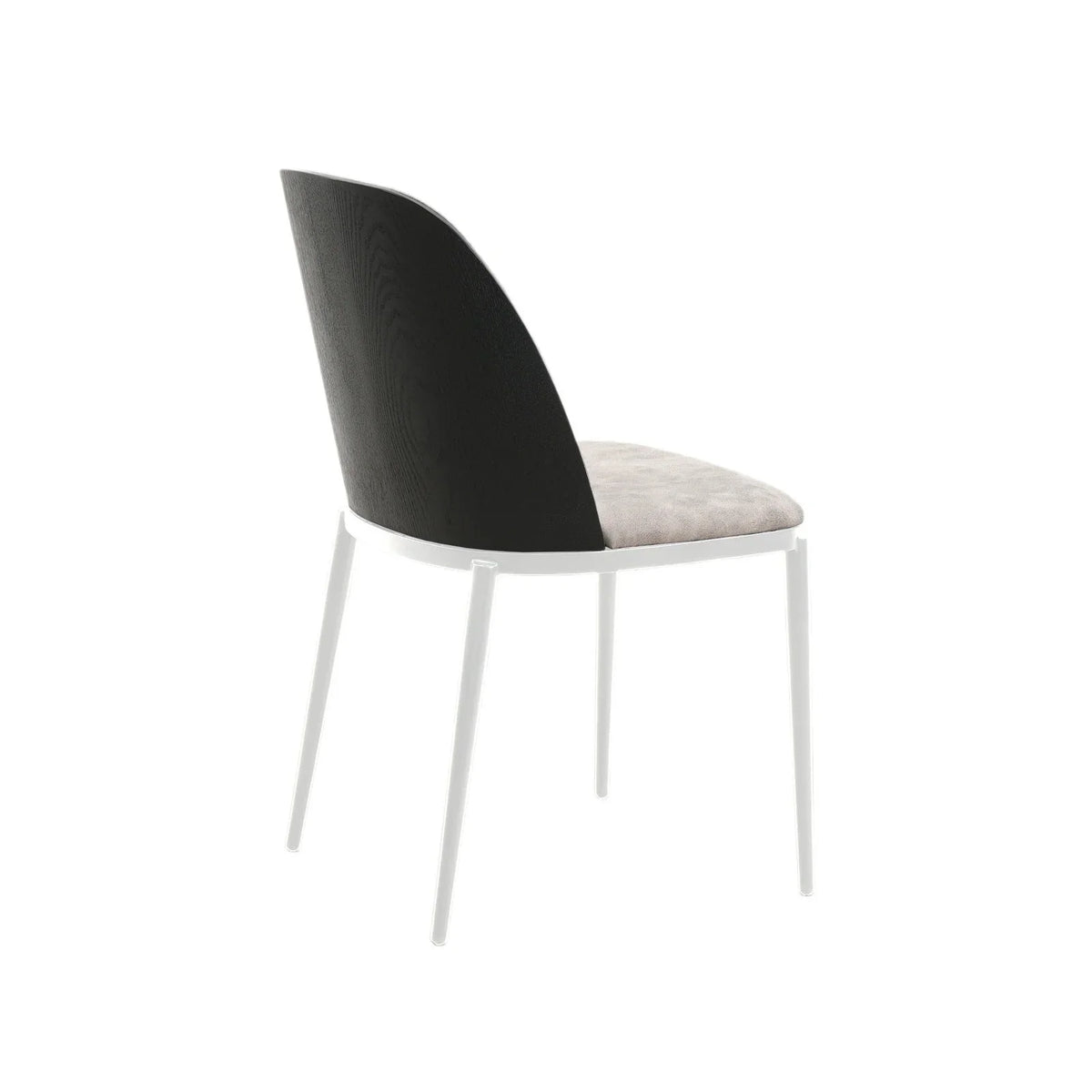 Tule 7-Piece Dining Set with 6 Upholstered Seat Dining Chairs in White Steel Frame and 71" Oval Dining Table with MDF Tabletop - Elax Furniture