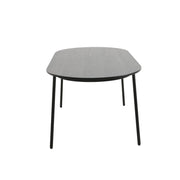 Tule 71" Oval Dining Table with MDF Tabletop and Black Steel Legs - Elax Furniture