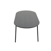 Tule 71" Oval Dining Table with MDF Tabletop and Black Steel Legs - Elax Furniture