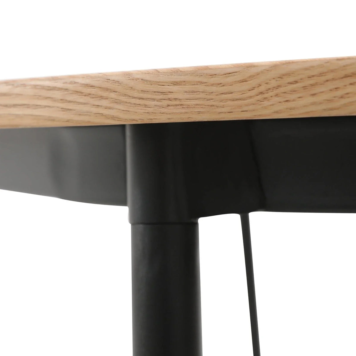 Tule 71" Oval Dining Table with MDF Tabletop and Black Steel Legs - Elax Furniture