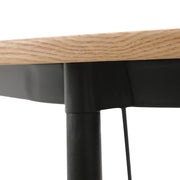 Tule 71" Oval Dining Table with MDF Tabletop and Black Steel Legs - Elax Furniture
