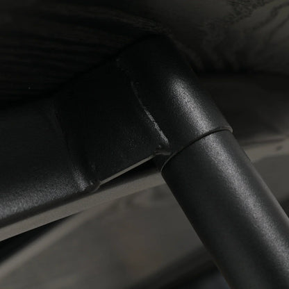 Tule 9-Piece Dining Set in Steel with 8 Upholstered Seat Dining Chairs and 83" Oval Dining Table with MDF Tabletop - Elax Furniture