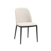 Tule 9-Piece Dining Set in Steel with 8 Upholstered Seat Dining Chairs and 83" Oval Dining Table with MDF Tabletop - Elax Furniture