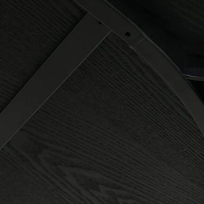 Tule Modern 83" Oval Dining Table with MDF Tabletop and Black Steel Legs - Elax Furniture