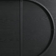 Tule Modern 83" Oval Dining Table with MDF Tabletop and Black Steel Legs - Elax Furniture