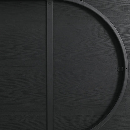 Tule Modern 83" Oval Dining Table with MDF Tabletop and Black Steel Legs - Elax Furniture